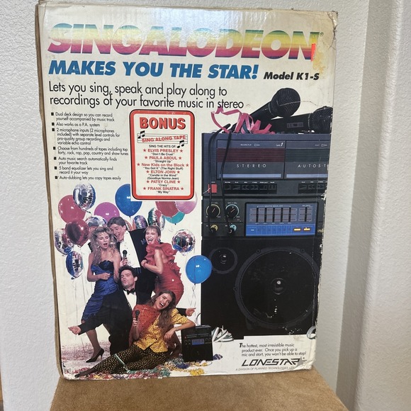 Singalodeon Karaoke Machine Dual Cassette Tape Player Model K1-SWorking In Box